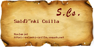 Salánki Csilla névjegykártya